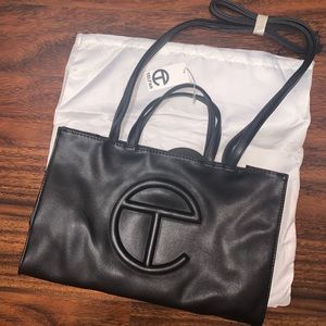TELFAR - BLACK SHOPPING BAG
